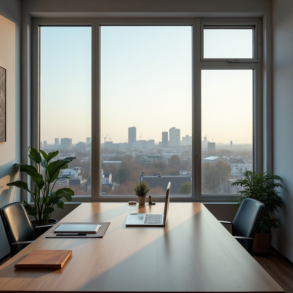 Blick auf die Düsseldorfer Innenstadt vom Kursraum aus
